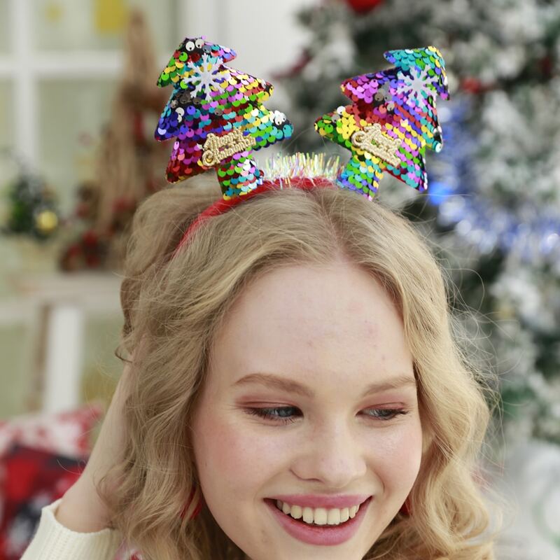 

Christmas Tree Sequin Hair Hoop, Multicolor