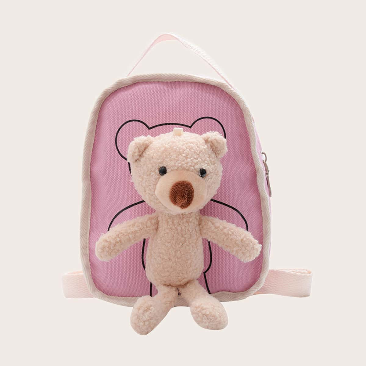 

Cartoon Bear Backpack, Pink