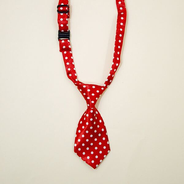 

Polka Dot Dog Necktie, Red
