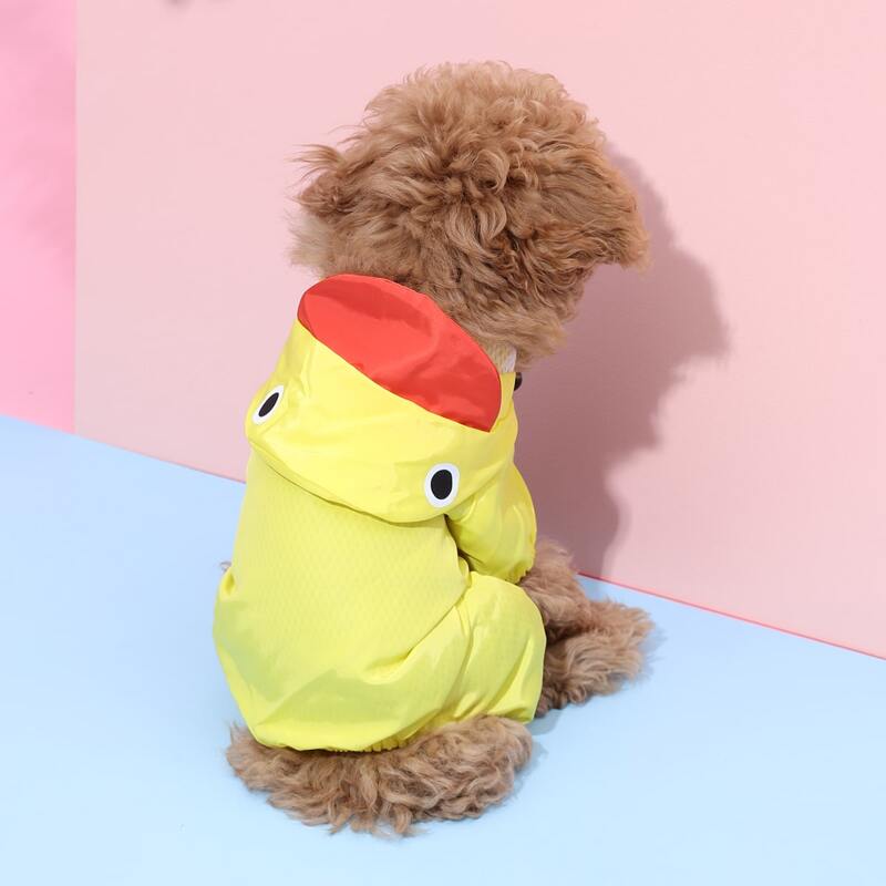 

Cartoon Graphic Dog Raincoat, Yellow