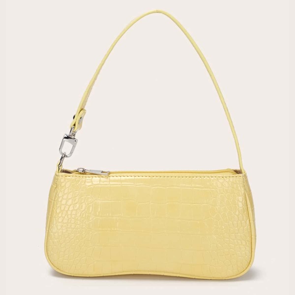 

Croc Embossed Baguette Bag, Ginger