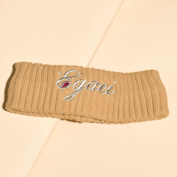 

Letter Embroidered Headband, Khaki