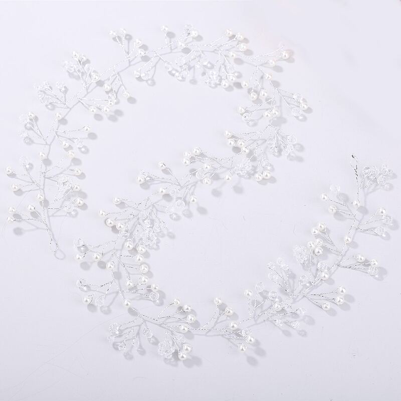 

Faux Pearl & Bead Decor Hair Accessory, White