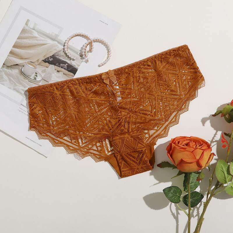 

Floral Lace Panty, Brown