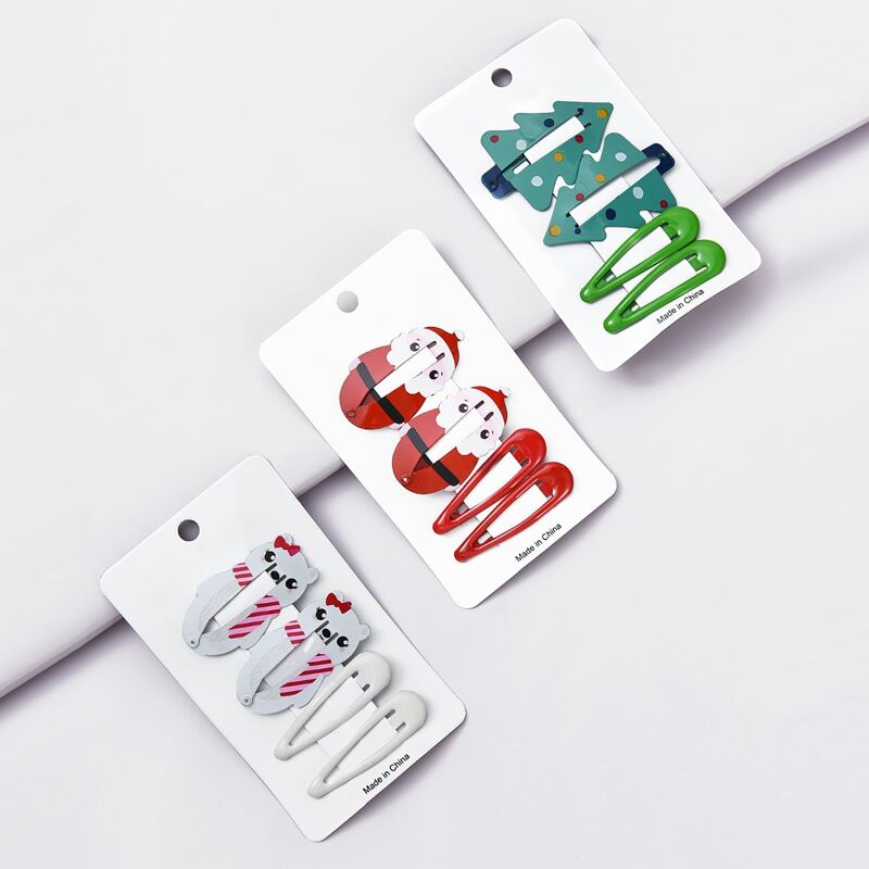 

6pairs Christmas Hair Clip, Multicolor