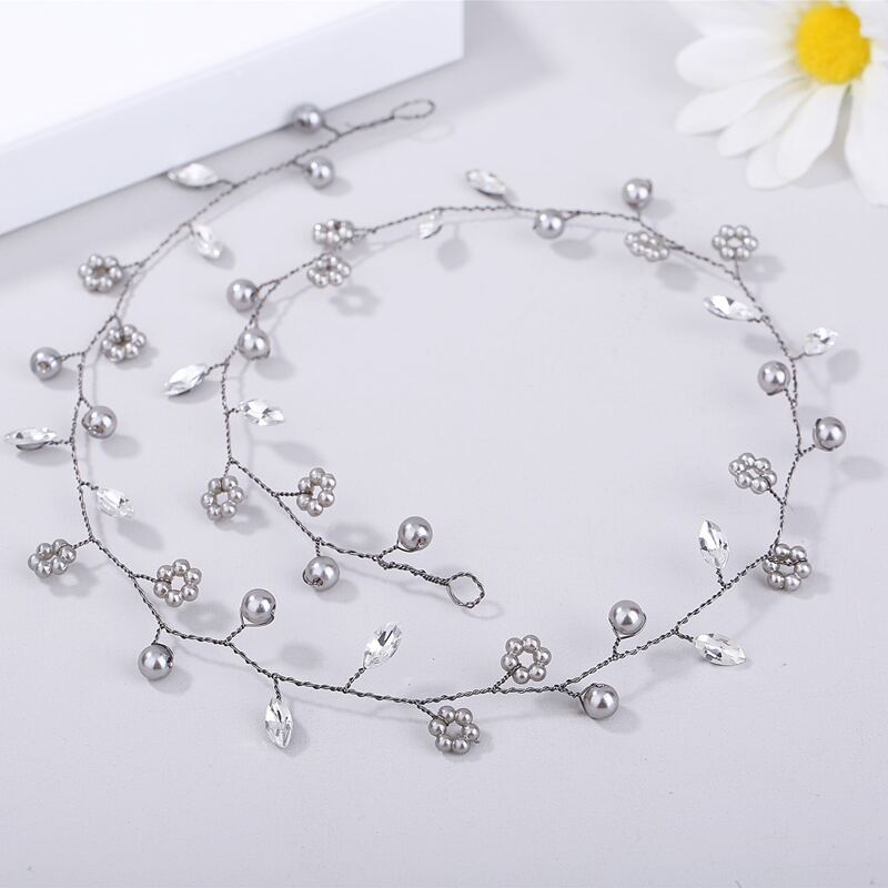

Bead Decor Hair Accessory, Grey