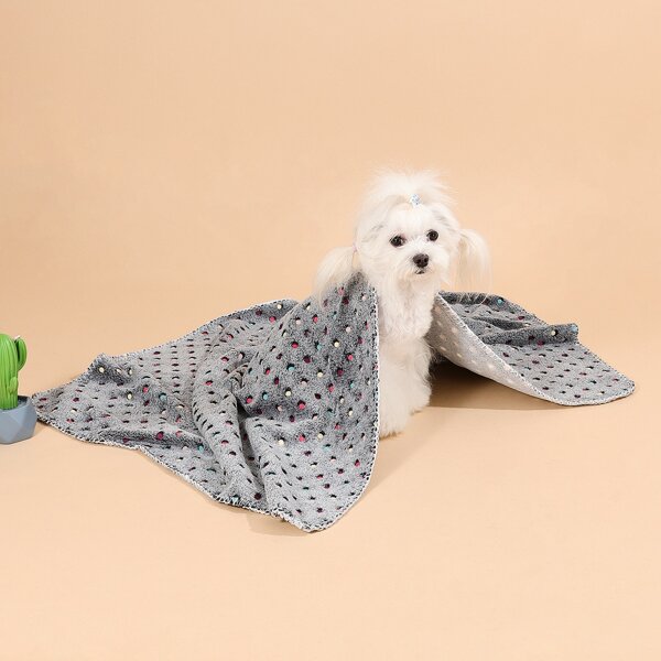 

Graphic Dog Blanket, Grey