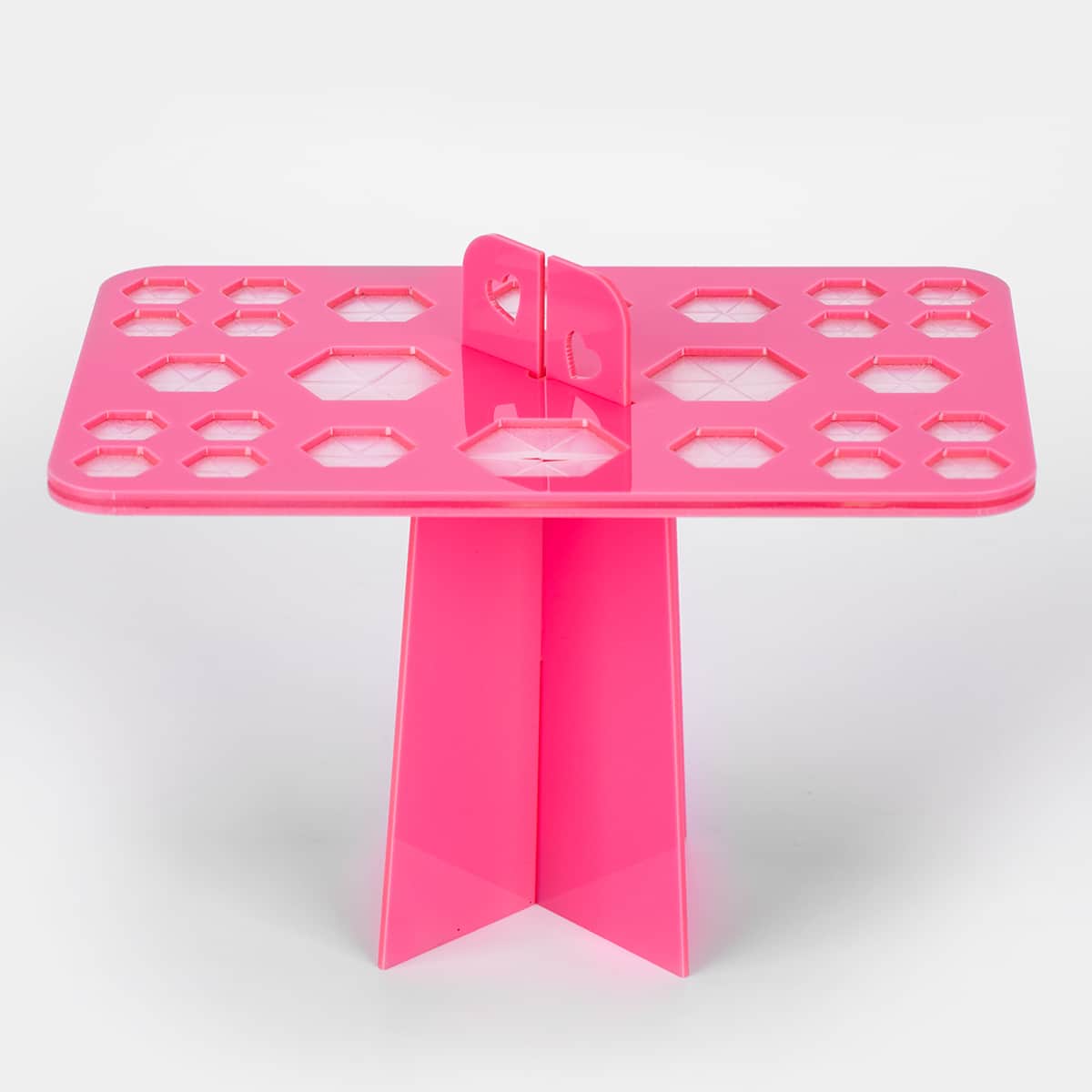 

26 Hole Makeup Brush Drying Rack, Pink