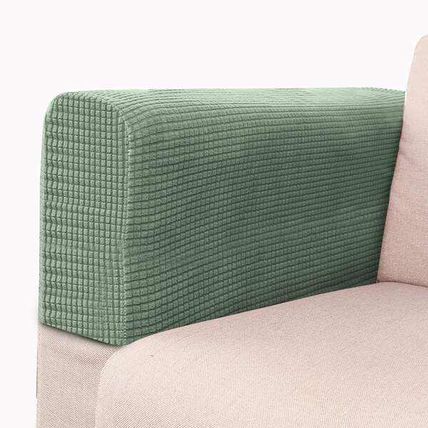 

2pcs Plain Sofa Armrest Cover, Green