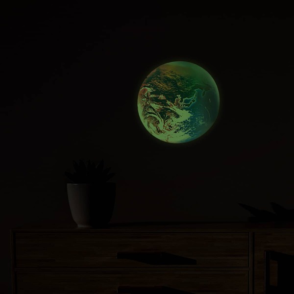 

Earth Print Luminous Wall Sticker, Multicolor