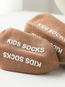 Baby Hollow Out Trim Socks - Coffee Brown - View 4