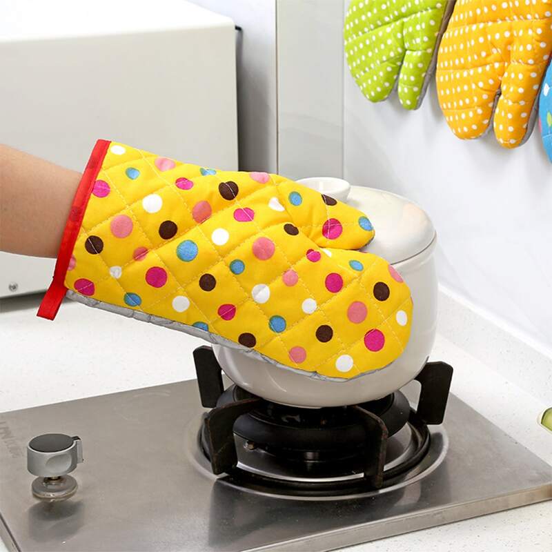 

1pc Random Polka Dot Anti-scald Glove, Multicolor