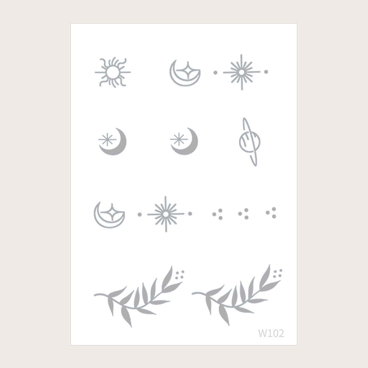 

1sheet Graphic Tattoo Sticker, Blue