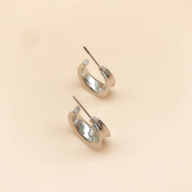 

Simple Hoop Earrings, Silver
