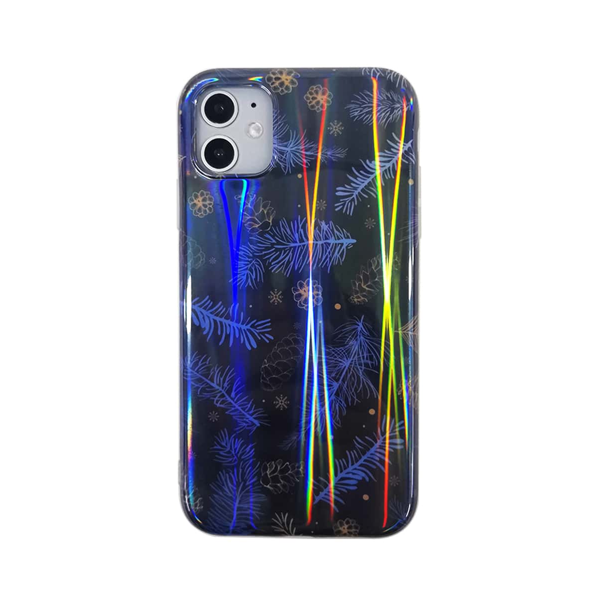 

Leaf Print Laser iPhone Case, Multicolor