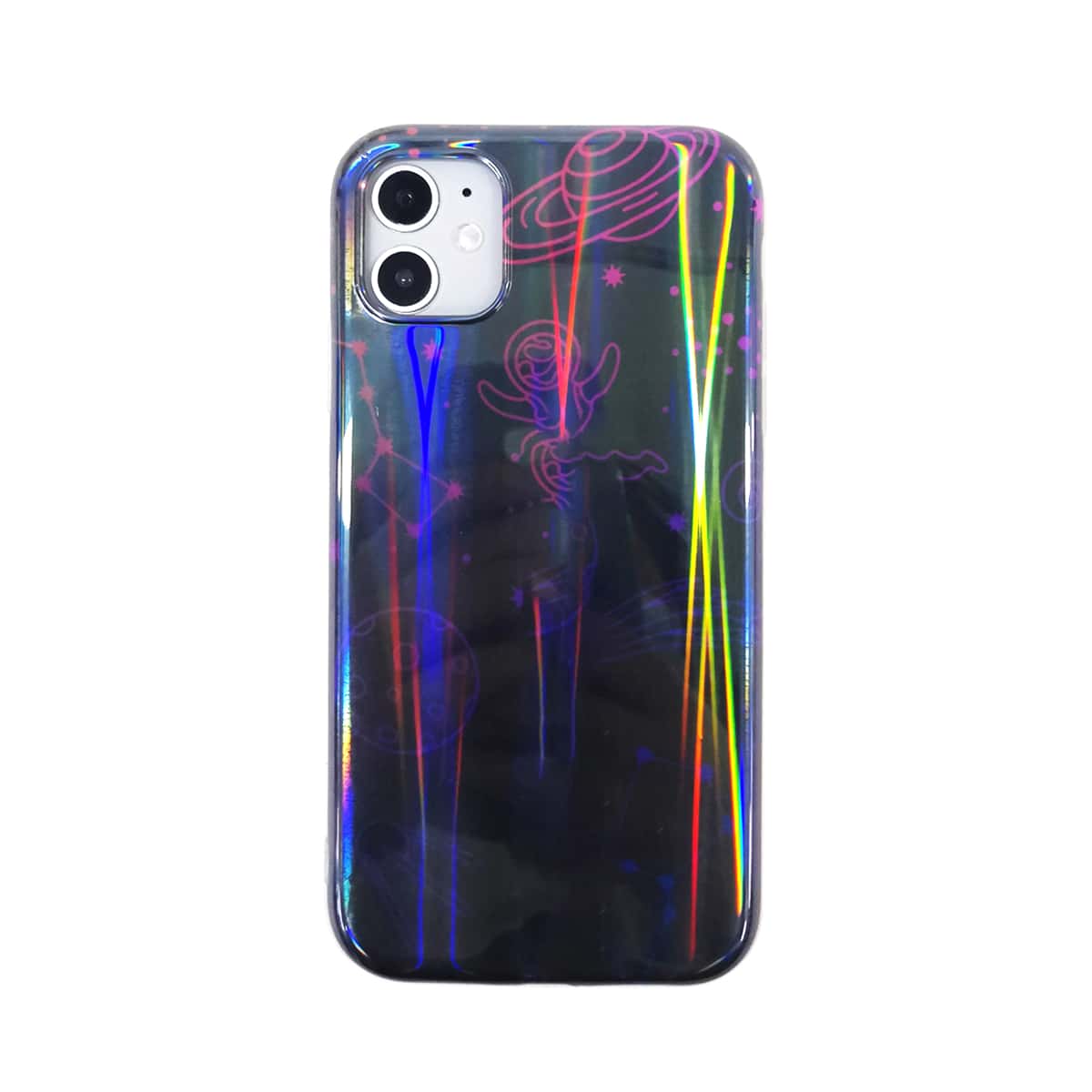 

Cartoon Graphic Laser iPhone Case, Multicolor