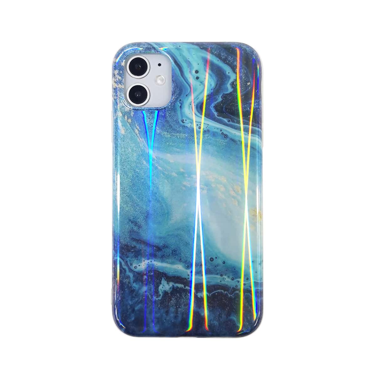 

Marble Print Laser iPhone Case, Multicolor