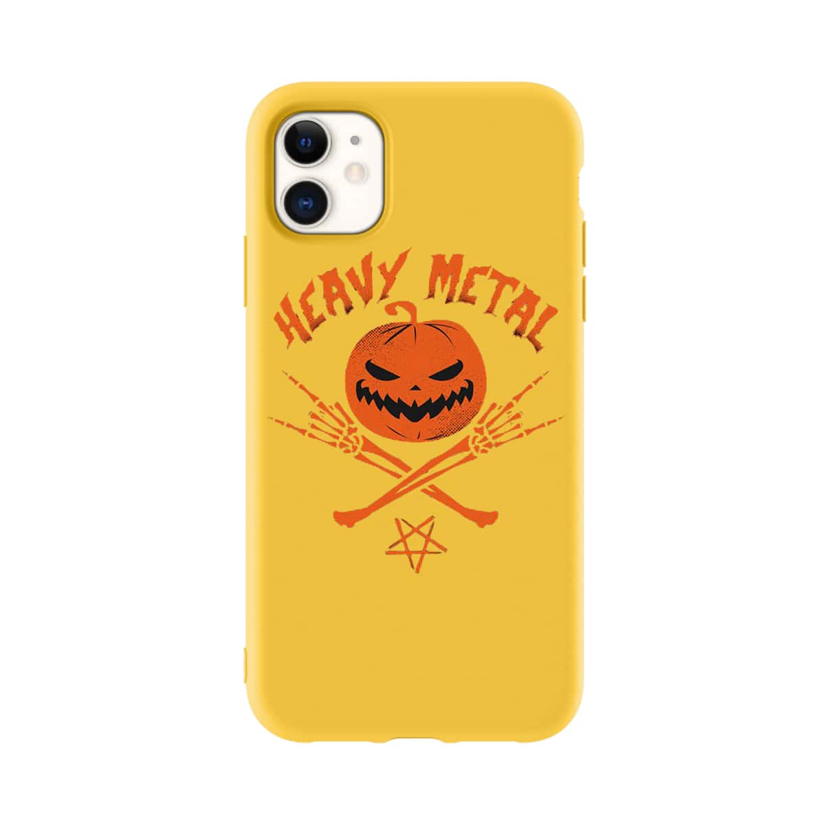 

Halloween Pumpkin & Letter Graphic iPhone Case, Yellow