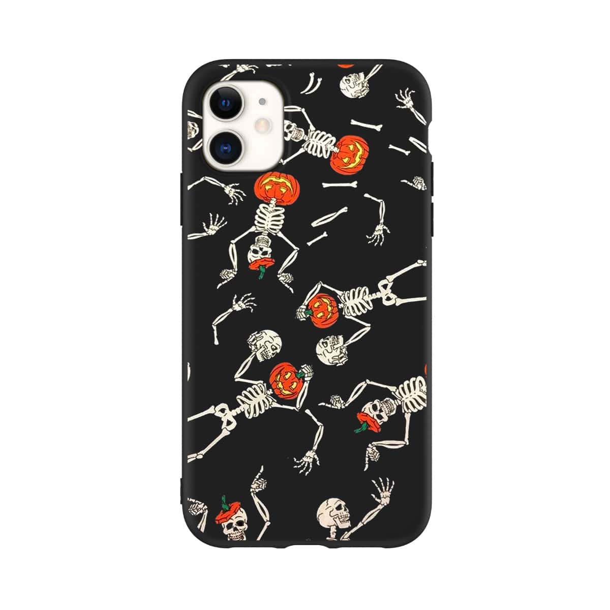 

Halloween Skeleton & Pumpkin Print iPhone Case, Multicolor