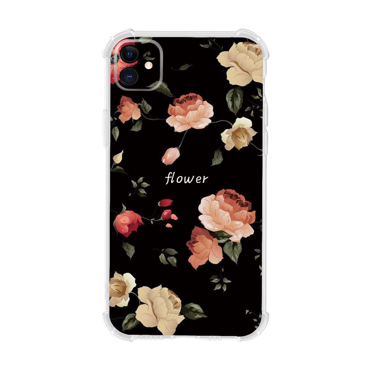 

Flower & Letter Print iPhone Case, Multicolor