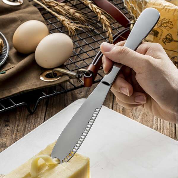 

1pc Stainless Steel Cheese Knife, Silver
