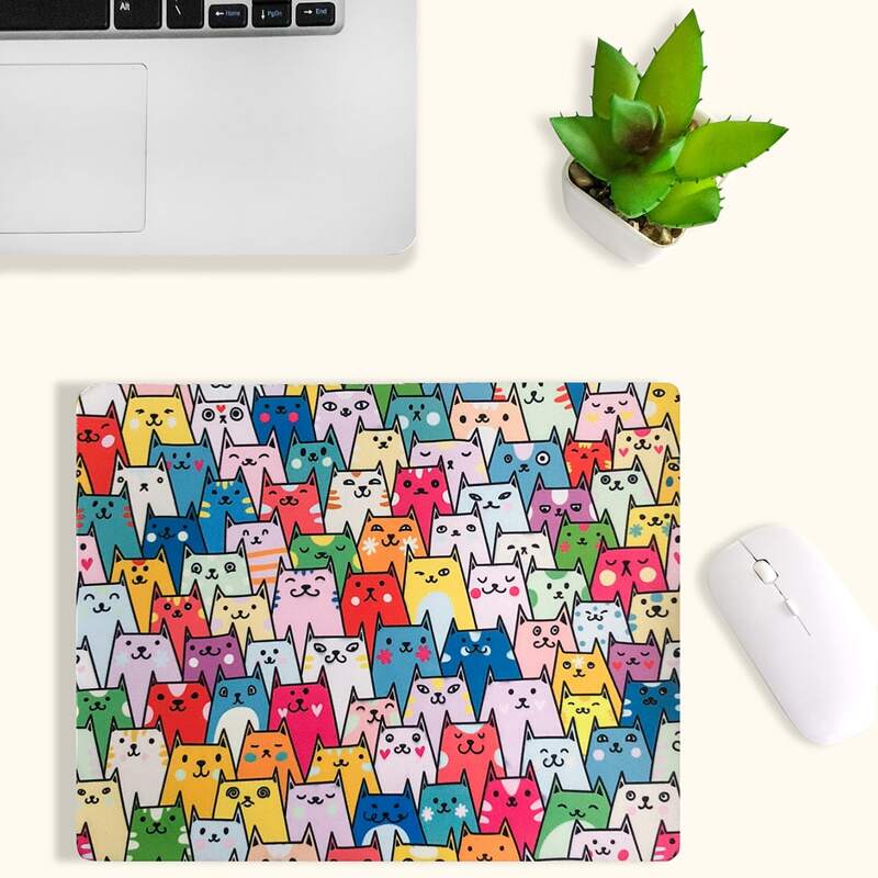 

Cat Print Mouse Pad, Multicolor