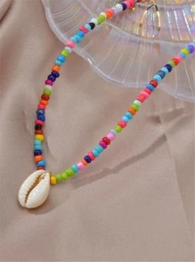Vòng cổ đính hạt Shell Charm - Nhiều màu - Xem 2