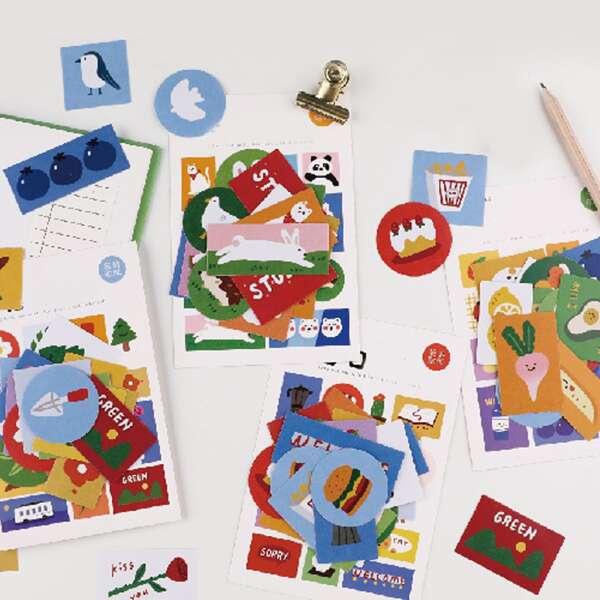 

40pcs Cartoon Graphic Random Sticker, Multicolor
