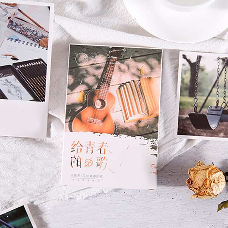 

30pcs Vintage Pattern Postcard, Multicolor