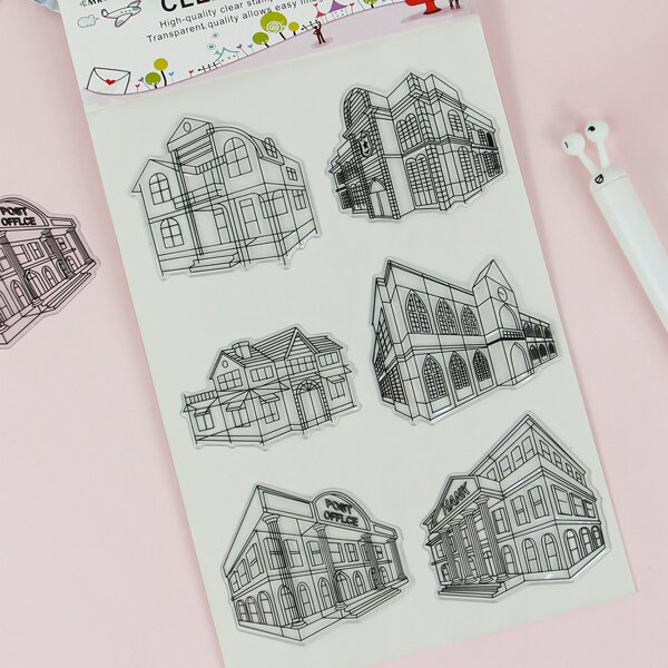 

1pc 3D Structure Sticker, Black