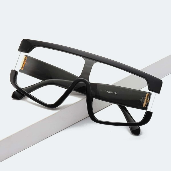 

Men Flat Top Glasses, Black