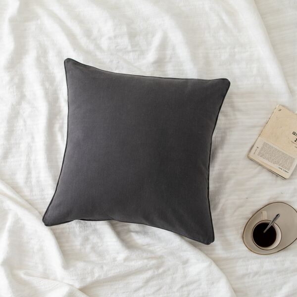 

Solid Color Cushion Cover Without Filler, Dark grey