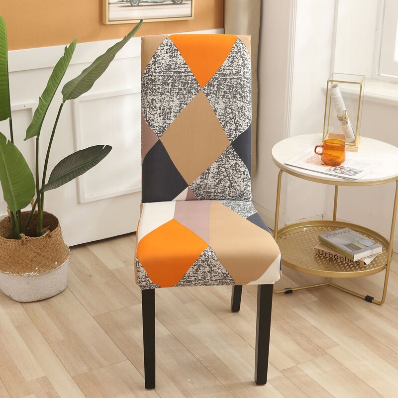 

Geometric Pattern Stretchy Chair Cover, Multicolor
