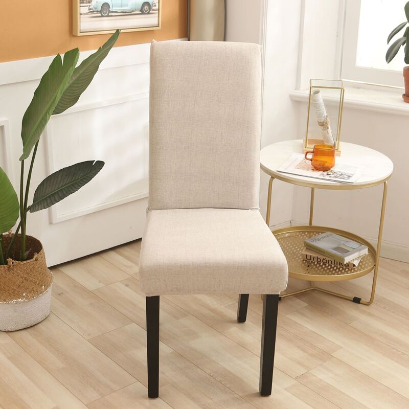 

Solid Color Stretchy Chair Cover, Beige