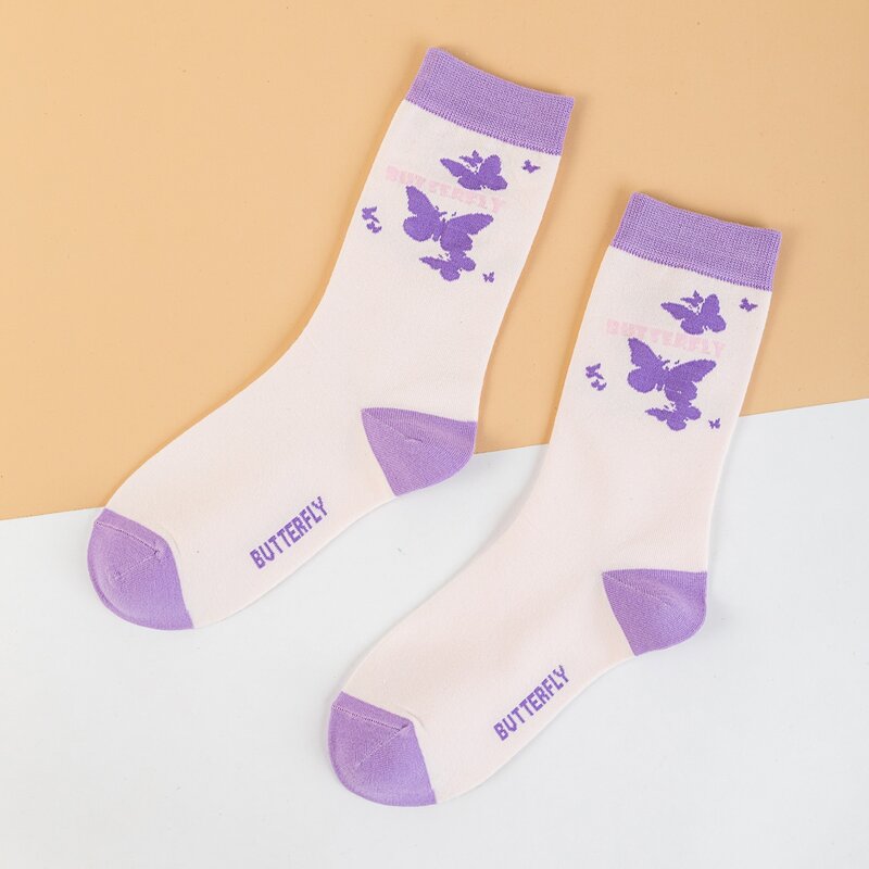 

Butterfly Pattern Socks, Multicolor