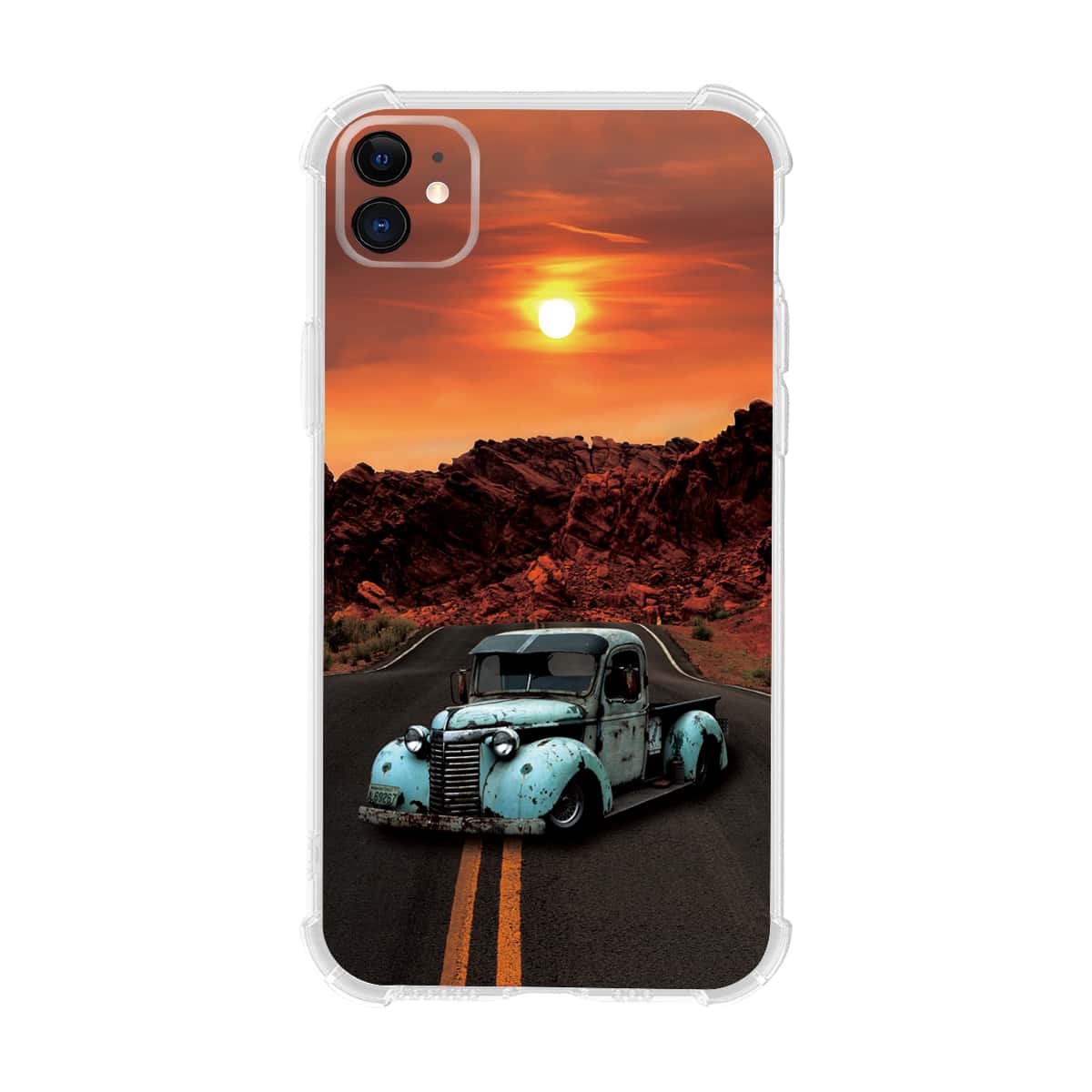 

Car & Landscape Print iPhone Case, Multicolor