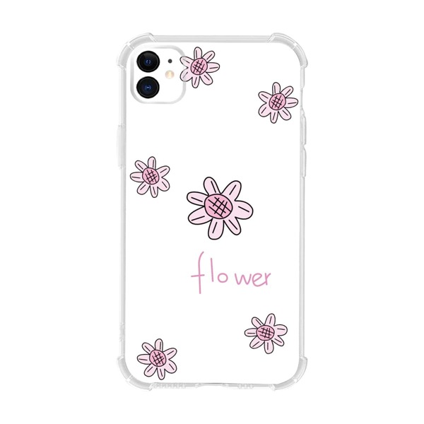 

Floral & Letter Graphic iPhone Case, Multicolor