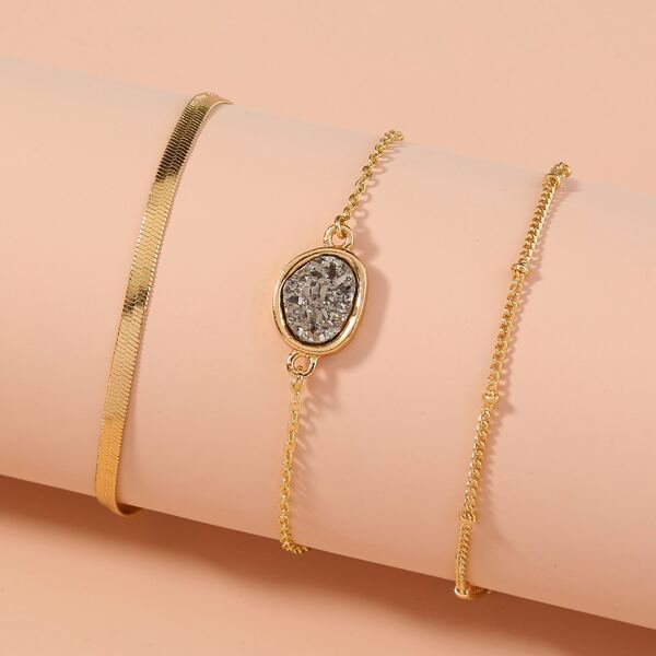 

3pcs Minimalist Bracelet, Gold