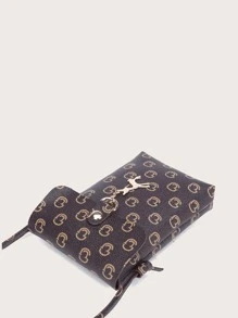 Bolsa de celular con letra - Café integral - Ver 5