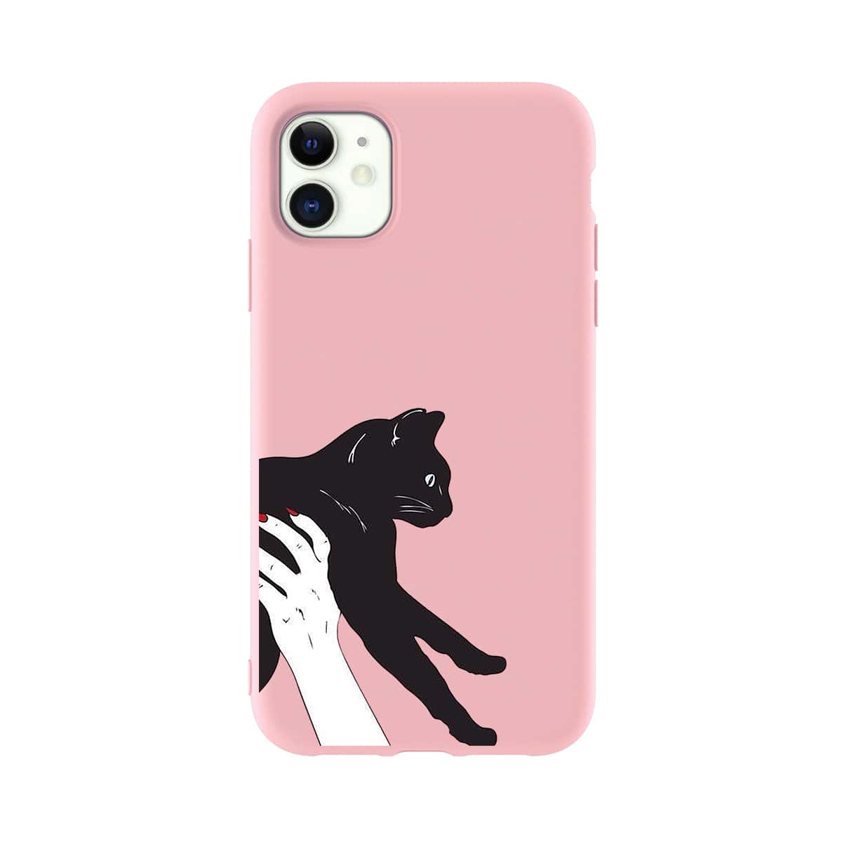 

Cat Print iPhone Case, Pink