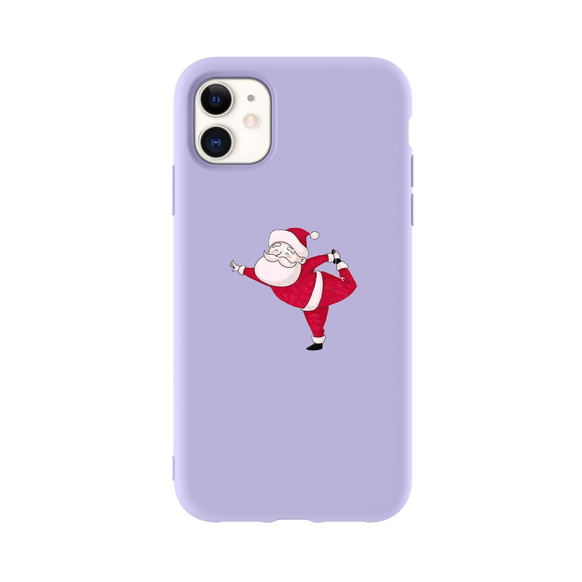 

Christmas Santa Claus Print iPhone Case, Purple