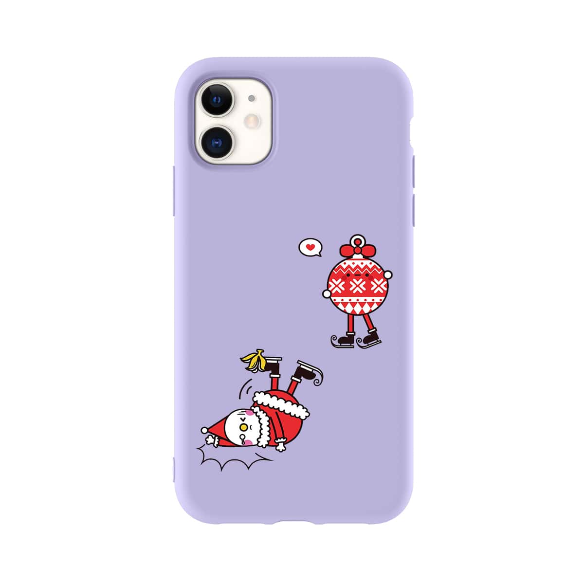 

Christmas Santa Claus Print iPhone Case, Purple