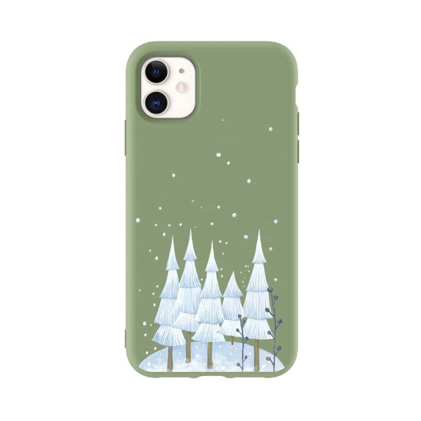

Christmas Tree Print iPhone Case, Green