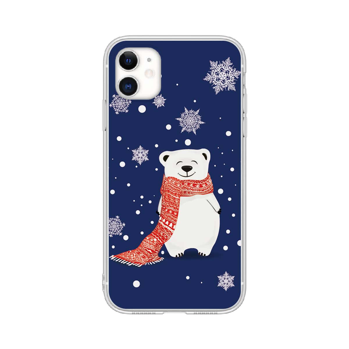 

Christmas Bear & Snowflake Print iPhone Case, Multicolor