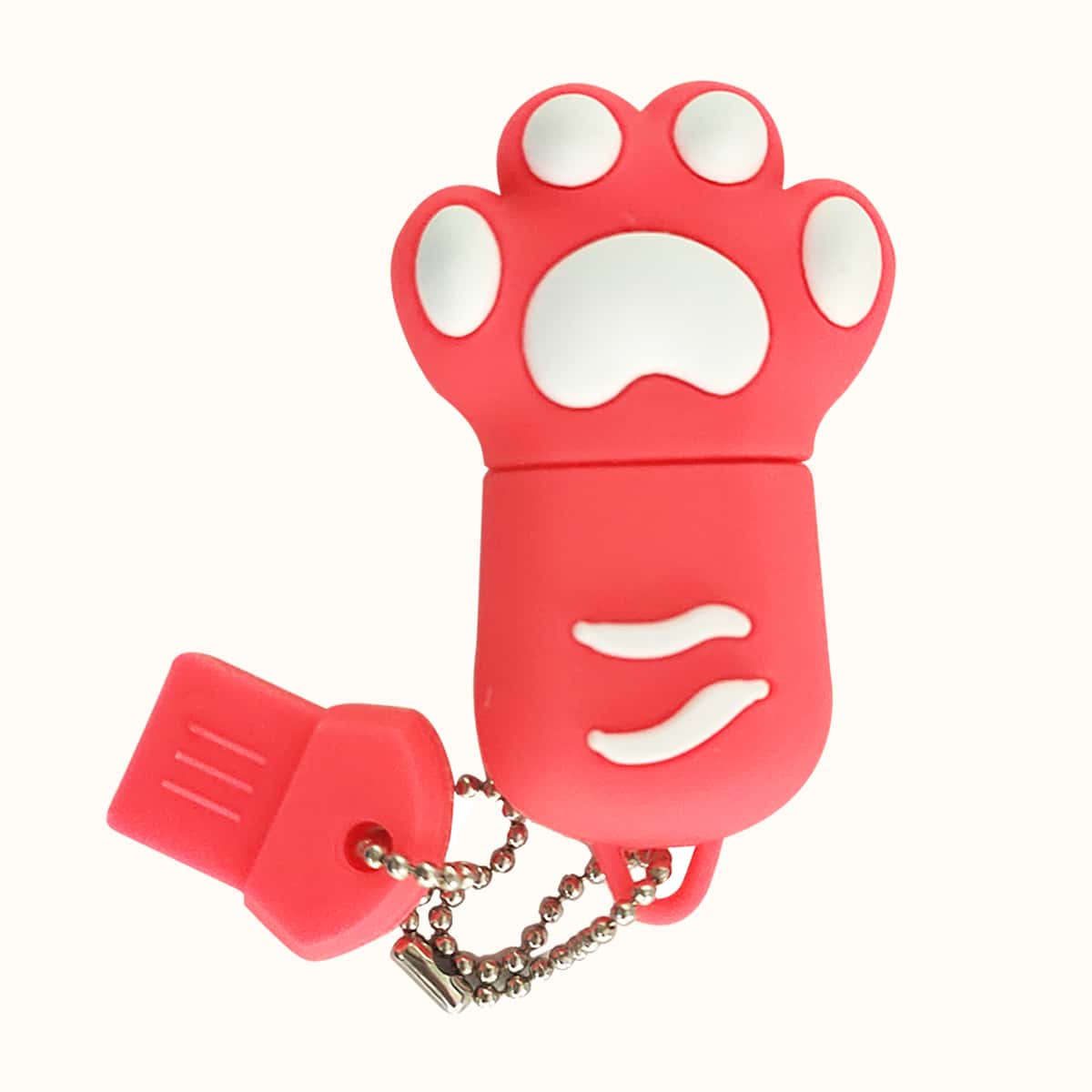 

1pc Silicone Cat Claw Design USB Flash Drive, Pink
