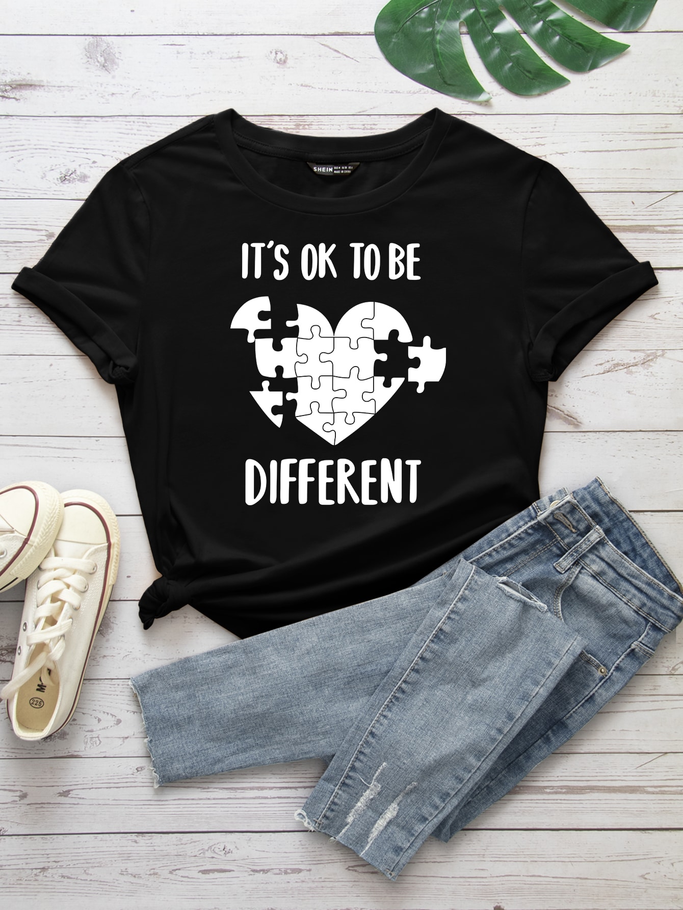 Heart And Slogan Graphic Tee thumbnail