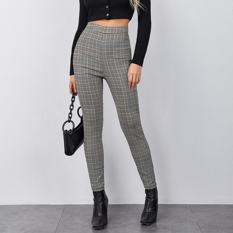 

Plaid Skinny Pants, Multicolor