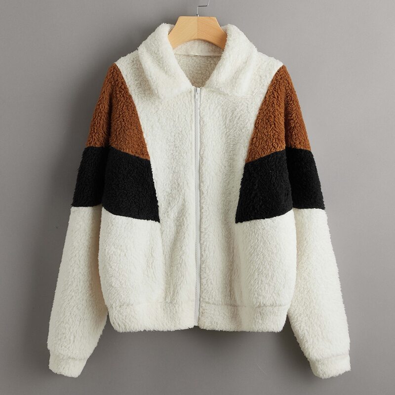 

Cut And Sew Teddy Jacket, White