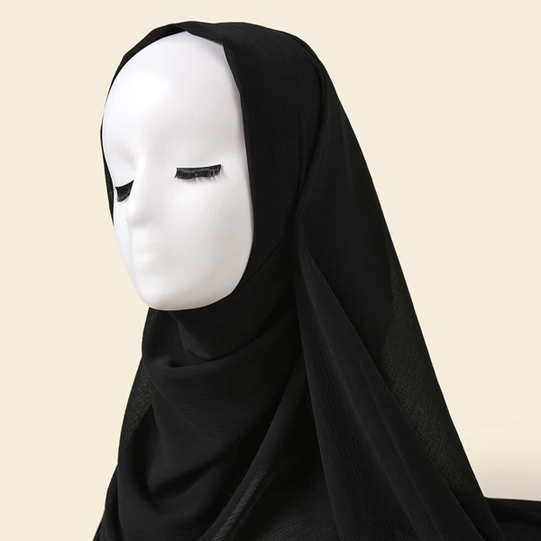 

Simple Plain Scarf, Black