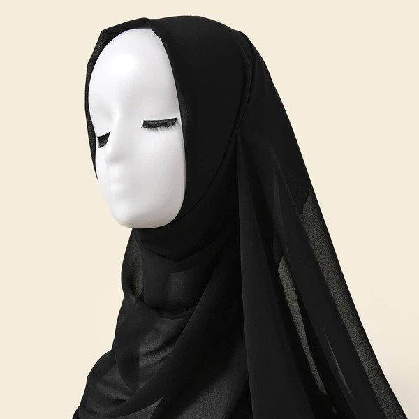 

Simple Plain Scarf, Black